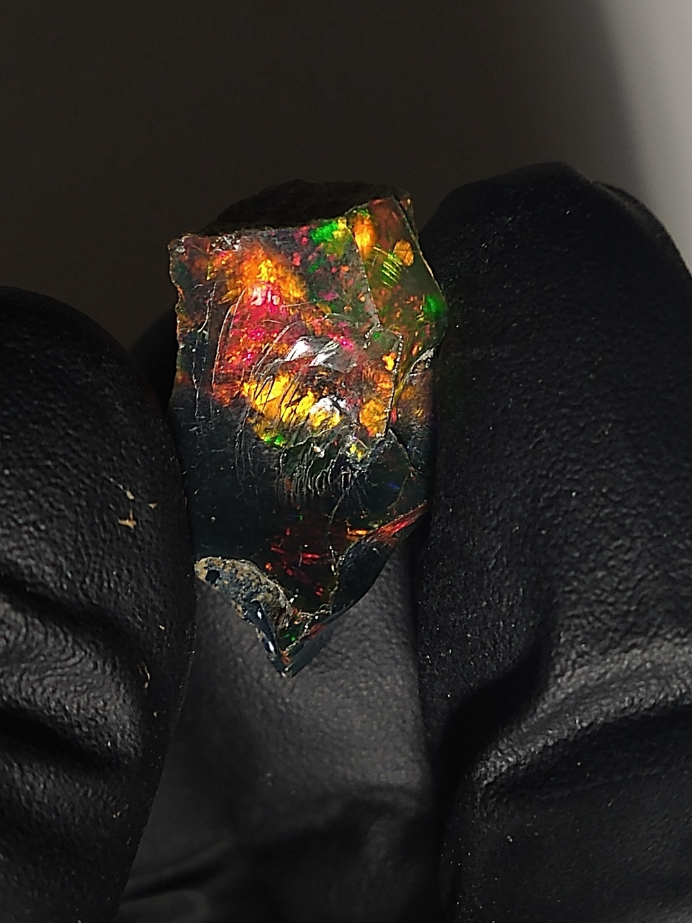 10.55 Fiery Black Smoked Natural Opal Rough Gem